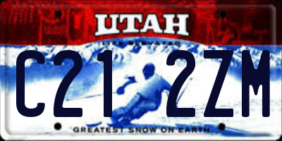 UT license plate C212ZM