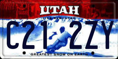 UT license plate C212ZY