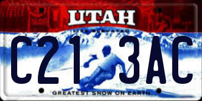 UT license plate C213AC