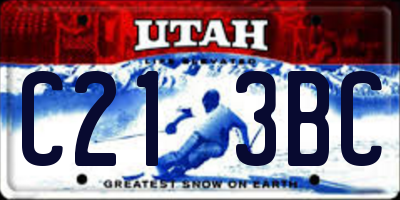 UT license plate C213BC