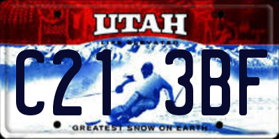 UT license plate C213BF