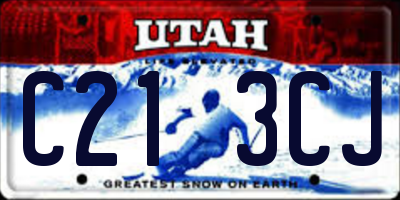 UT license plate C213CJ