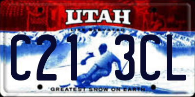 UT license plate C213CL
