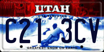 UT license plate C213CV