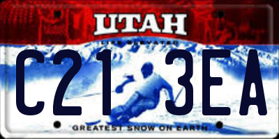 UT license plate C213EA