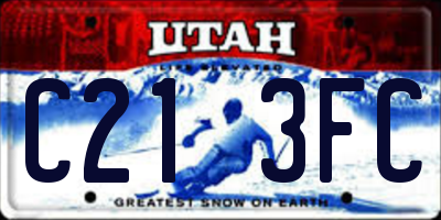 UT license plate C213FC