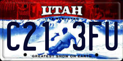 UT license plate C213FU