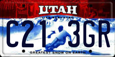 UT license plate C213GR