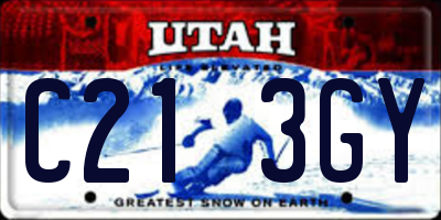 UT license plate C213GY