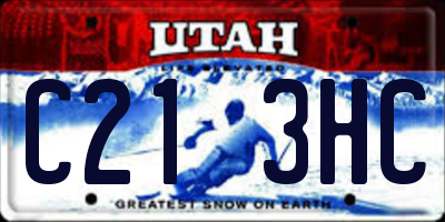 UT license plate C213HC