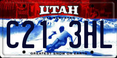 UT license plate C213HL