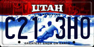 UT license plate C213HO