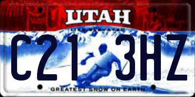 UT license plate C213HZ