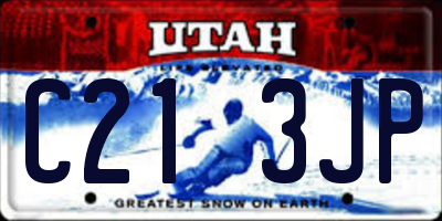 UT license plate C213JP