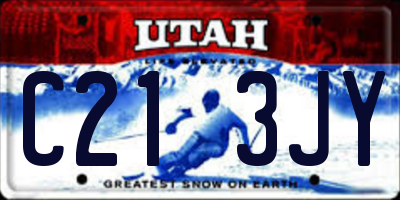 UT license plate C213JY