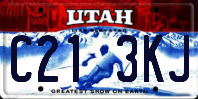 UT license plate C213KJ