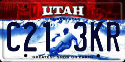 UT license plate C213KR