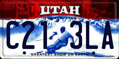 UT license plate C213LA