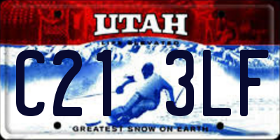 UT license plate C213LF