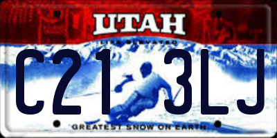 UT license plate C213LJ