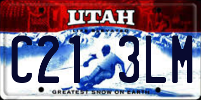 UT license plate C213LM