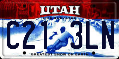 UT license plate C213LN