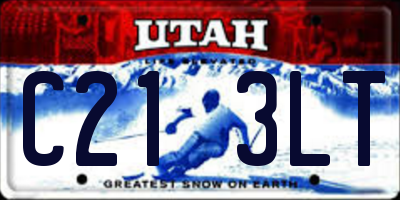 UT license plate C213LT