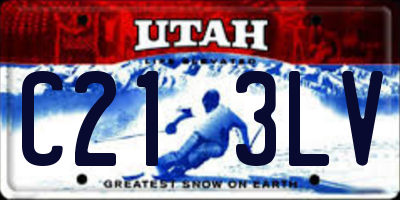 UT license plate C213LV