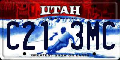 UT license plate C213MC