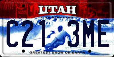 UT license plate C213ME