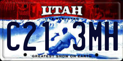 UT license plate C213MH