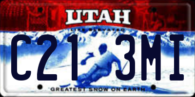 UT license plate C213MI