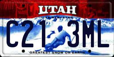 UT license plate C213ML