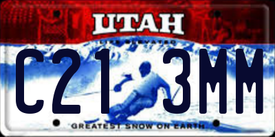 UT license plate C213MM