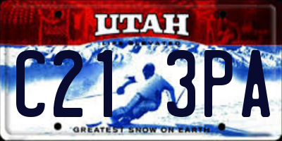 UT license plate C213PA