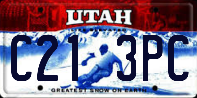 UT license plate C213PC