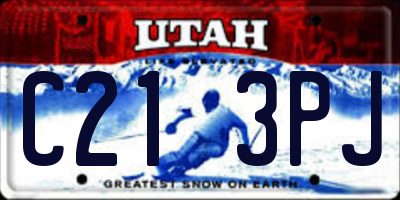 UT license plate C213PJ