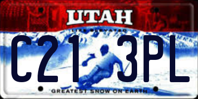 UT license plate C213PL