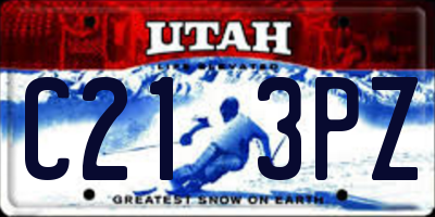 UT license plate C213PZ