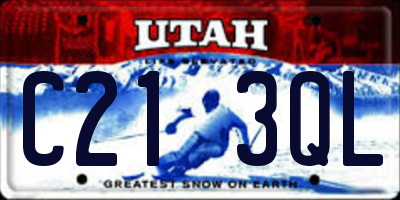 UT license plate C213QL