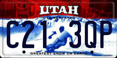 UT license plate C213QP
