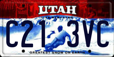 UT license plate C213VC