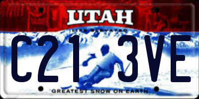 UT license plate C213VE
