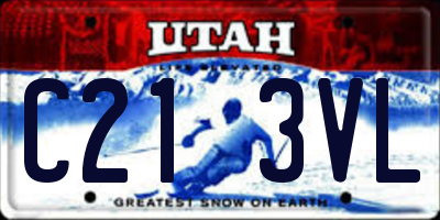 UT license plate C213VL