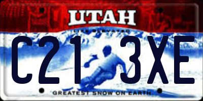 UT license plate C213XE