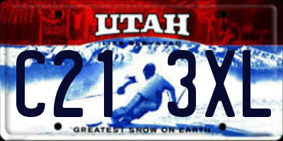 UT license plate C213XL
