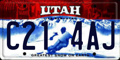 UT license plate C214AJ