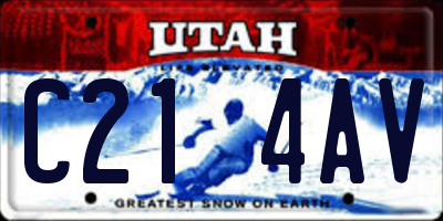 UT license plate C214AV