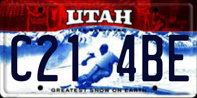 UT license plate C214BE