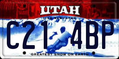 UT license plate C214BP